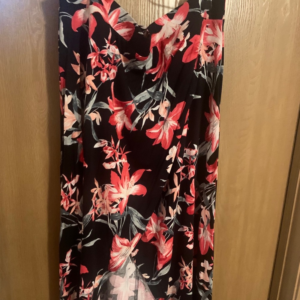 High low floral maxi skirt